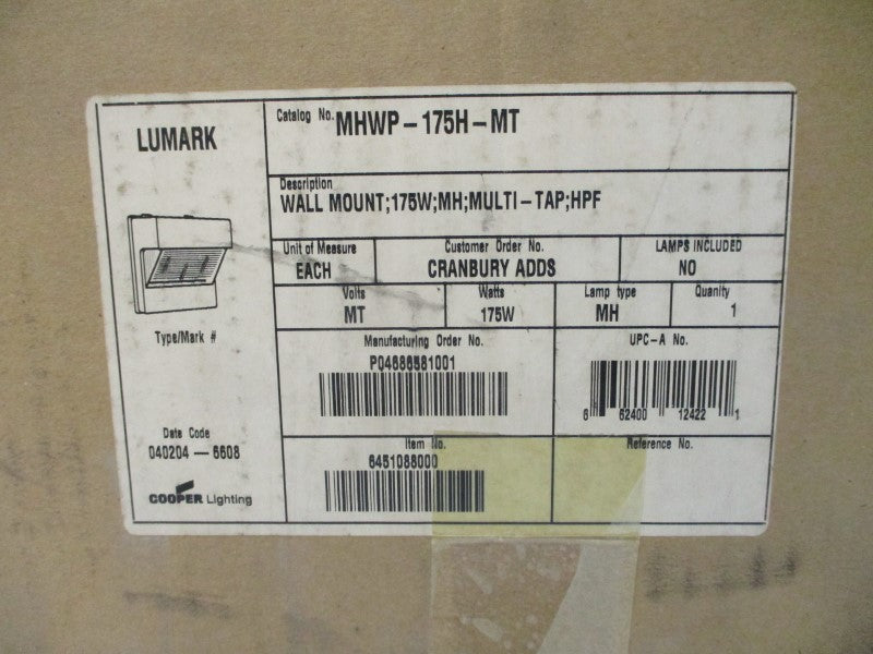 COOPER LIGHTING MHWP-175H-MT 6451088000 240V 1.75A NSMP