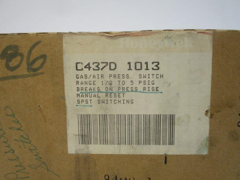 HONEYWELL C437D1013 120/240VAC 48A 5PSI NSMP