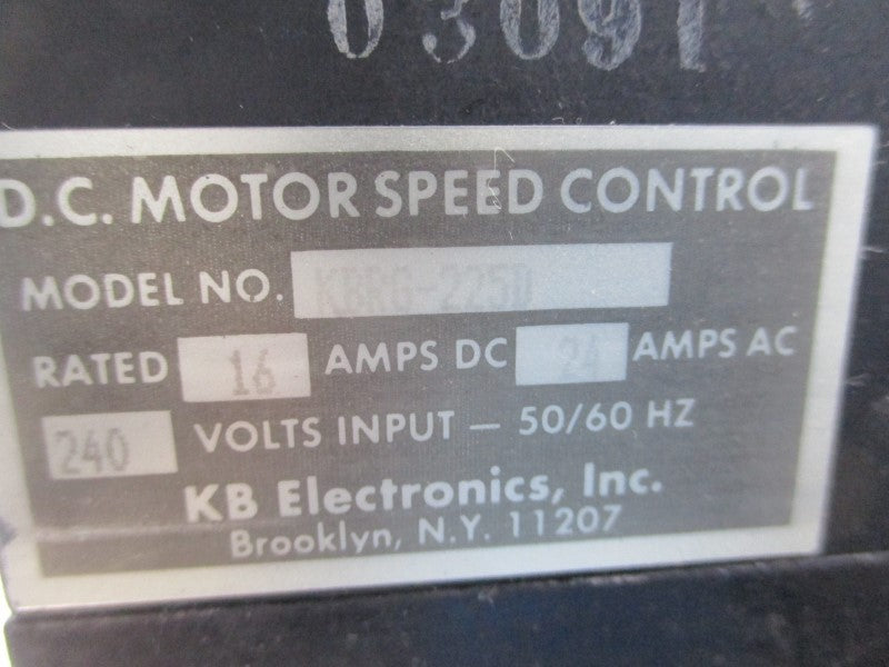 KB ELECTRONICS KBRG-225D 240VAC 24A UNMP