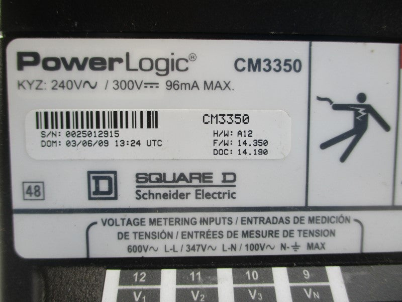 SQUARE D CM3350 240-300V NSNP