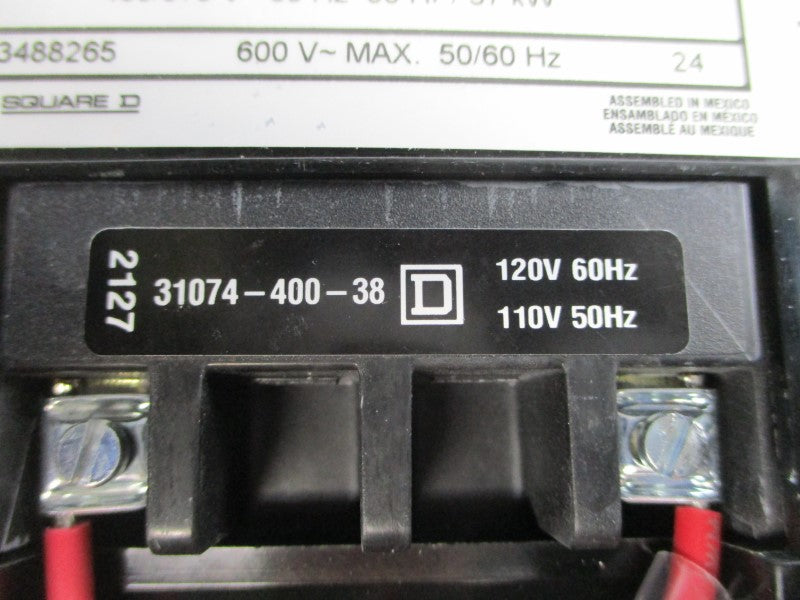SQUARE D 8536SEO1V02H31S SER. A 110/120V 30-90A NSMP