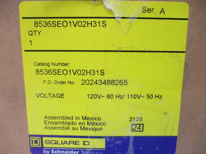 SQUARE D 8536SEO1V02H31S SER. A 110/120V 30-90A NSMP