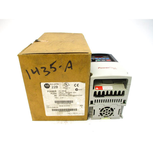 ALLEN BRADLEY 22B-D1P4N104 SER. A F/W 2.04 380-480VAC 1.8A NSMP