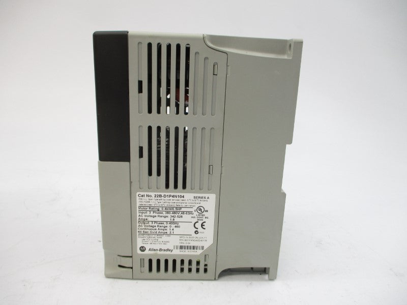 ALLEN BRADLEY 22B-D1P4N104 SER. A F/W 2.04 380-480VAC 1.8A NSMP