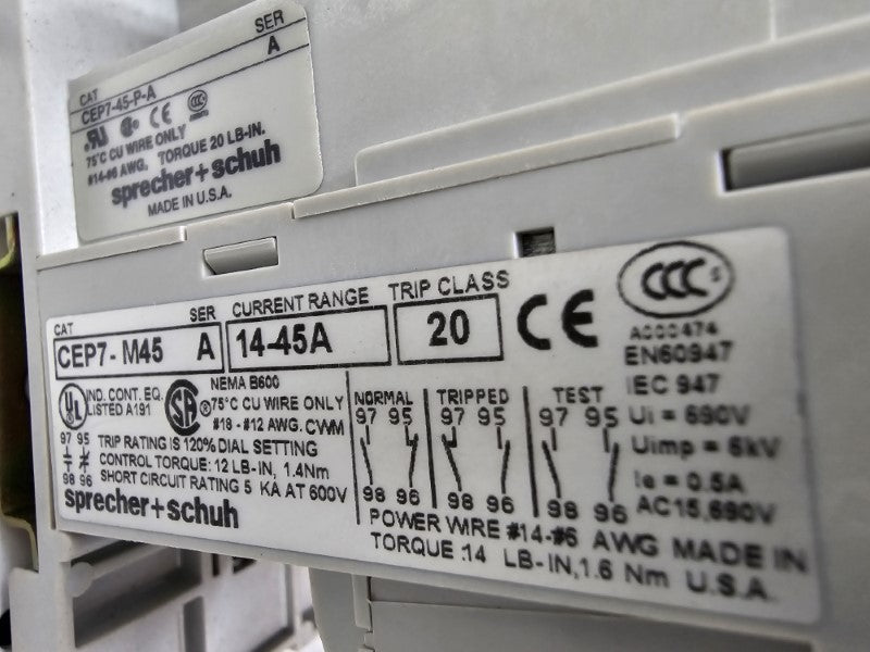 EATON ECN0728CBA SER. A1 600V 45A NSMP