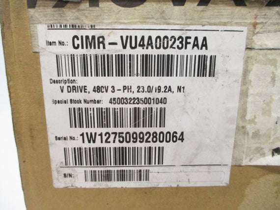 YASKAWA ELECTRIC CIMR-VU4A0023FAA 380-480VAC 24.0/20.0A NSMP