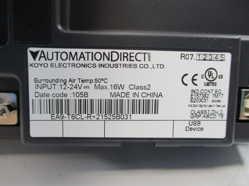 AUTOMATION DIRECT EA9-T6CL-R EA9-T6CL-R+21525B031 12-24V NSMP