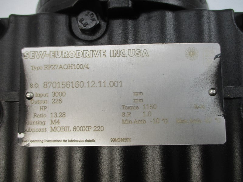 SEW EURODRIVE RF27AQH100/4 NSNP