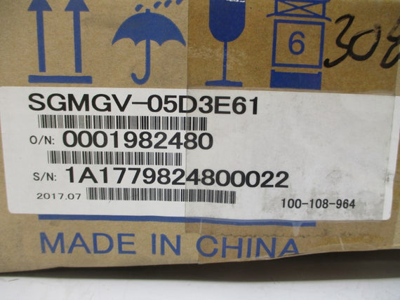 YASKAWA ELECTRIC SGMGV-05D3E61 400VAC 1.9A NSMP
