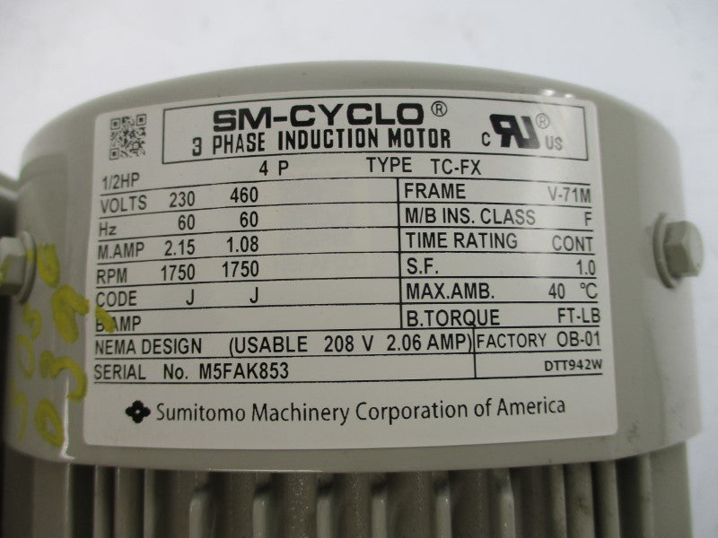 SUMITOMO RNYM05-1220-0/UBAALC 230/460V 2.15/1.08A NSMP
