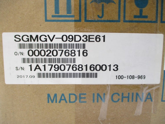 YASKAWA ELECTRIC SGMGV-09D3E61 400VAC 3.5A NSMP