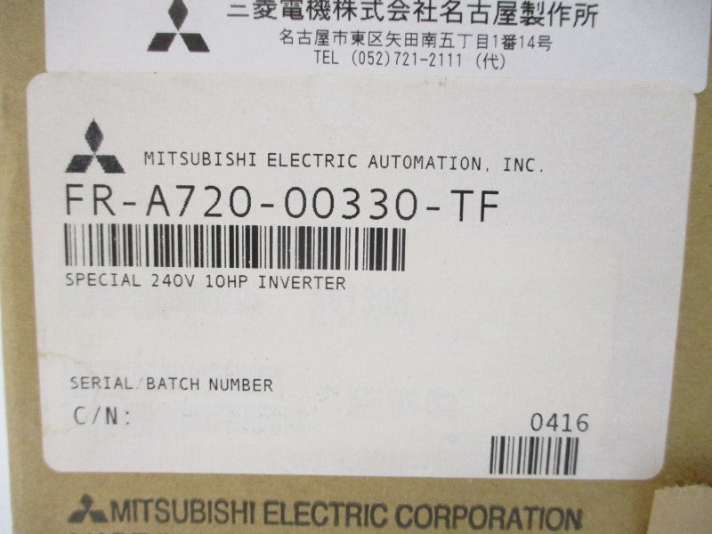 MITSUBISHI FR-A720-00330-TF 200-220VAC 66.8A NSMP