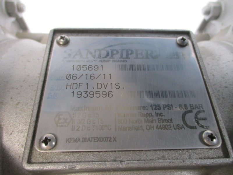 SANDPIPER HDF1.DV1S 125PSI NSNP