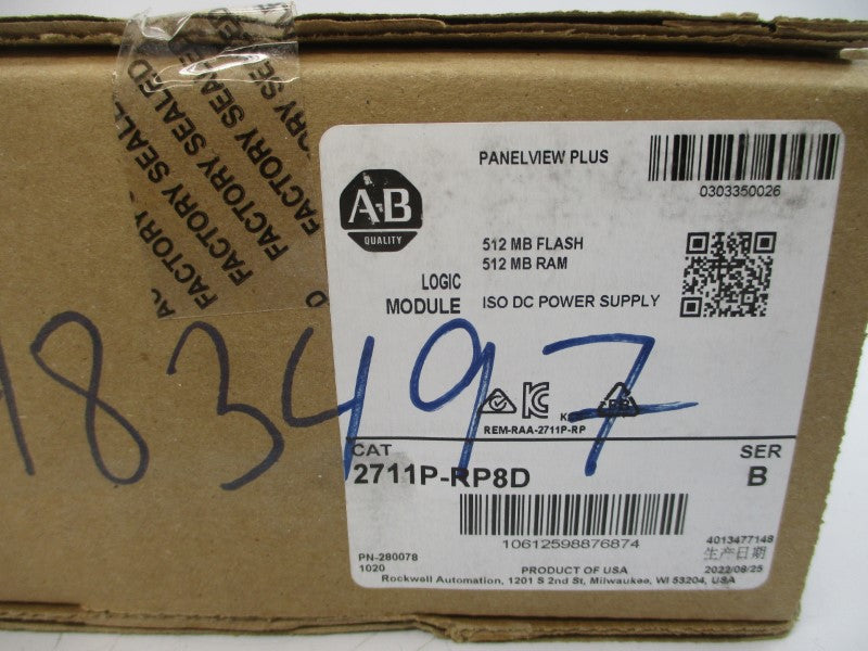 ALLEN BRADLEY 2711P-RP8D SER. B DATE: 2022 (BR/WH) NSFS