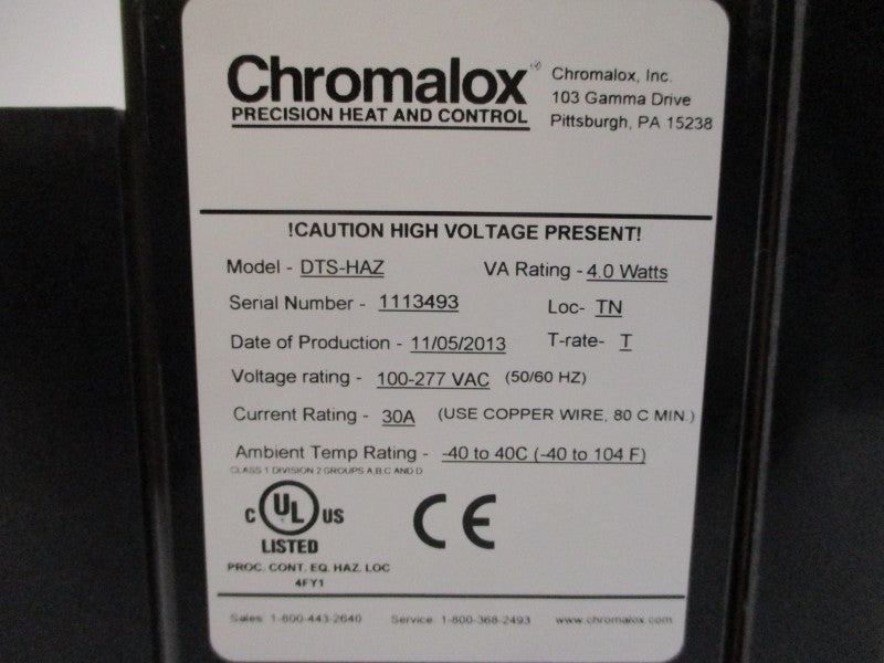 CHROMALOX DTS-HAZ 120-277VAC 30A NSMP