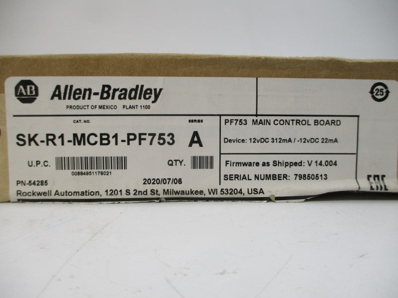 ALLEN BRADLEY SK-R1-MCB1-PF753 SER. A F/W 14.004 (BR/WH) NSNP