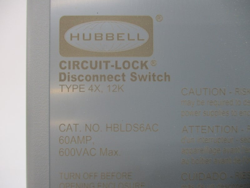 HUBBELL HBLDS6AC 600VAC 60A NSMP