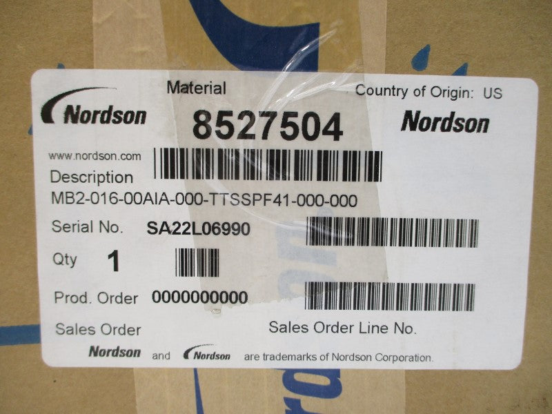 NORDSON 8527504 MB2-016-00AIA-000-TTSSPF41-000-000 24VDC 0.21A NSMP
