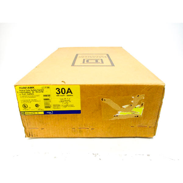 SQUARE D HU661AWK SER. F06 600VAC 30A NSFS