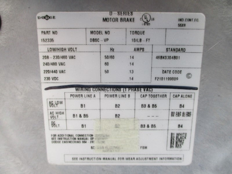 ABB DODGE 152335 DBSC-VP 208-230/460VAC 14A NSMP