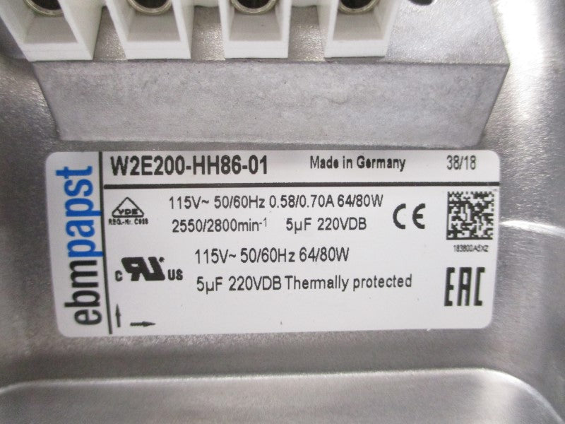 FAN W2E200-HH86-01 115V 0.58/0.70A NSNP