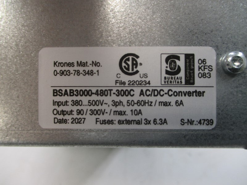 KRONES BSAB3000-480T-300C 380-500VAC 6A NSNP
