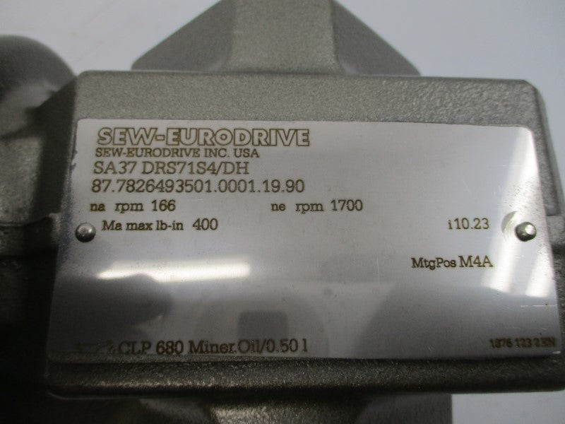 SEW-EURODRIVE SA37DRS71S4/DH 230/460V 1.84/0.92A NSNP