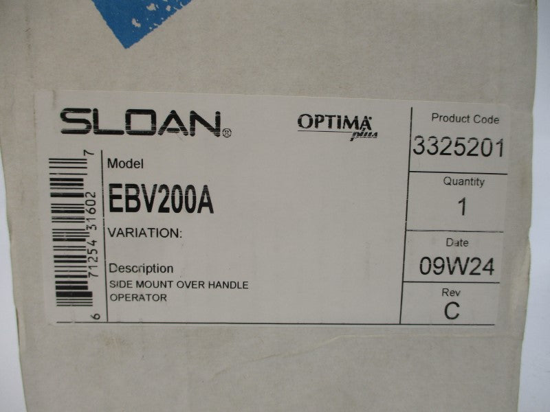 SLOAN EBV200A 6VDC NSMP