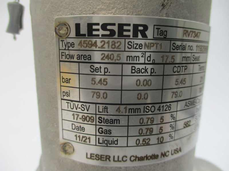 LESER 4594.2182 RV7347 79.0PSI NSNP