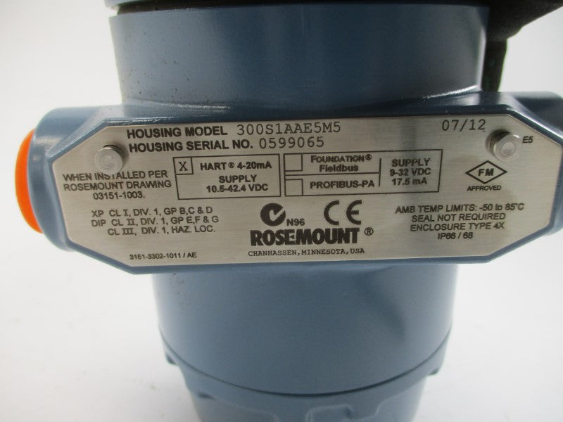 ROSEMOUNT 3051S2CD3A2A11A1AE5M5 10.5-42.4VDC 3626PSI NSNP