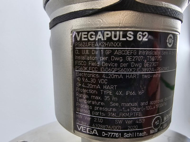VEGA PS62.UFEAK2HVNXX 9.6-30VDC NSNP