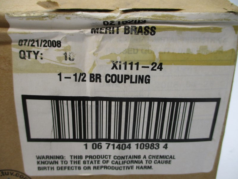 MERIT BRASS XI111-24 1-1/2" (PKG OF 10) NSMP