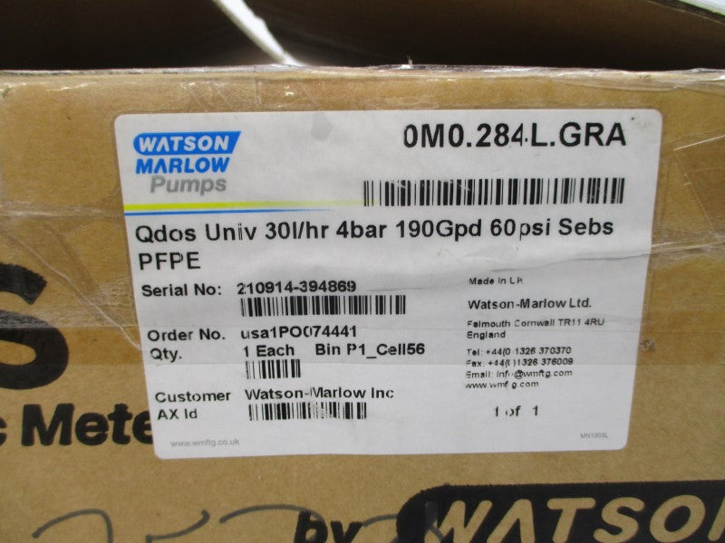 WATSON MARLOW PUMPS 0M0.284L.GRA 60PSI NSMP