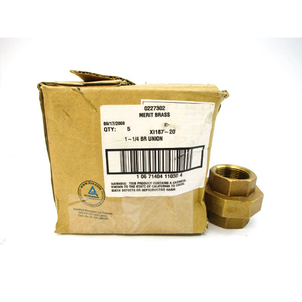 MERIT BRASS XI187-20 1-1/4" (PKG OF 5) NSMP