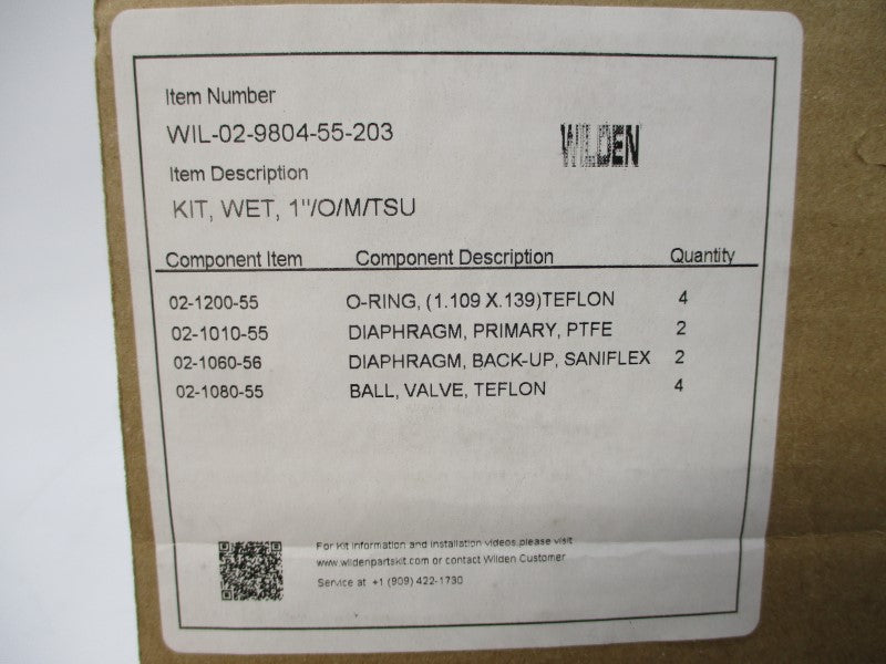 WILDEN WIL-02-9804-55-203 1" NSMP