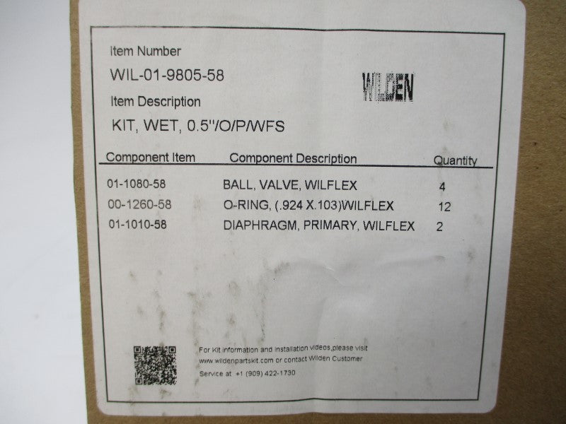 WILDEN WIL-01-9805-58 0.5" NSMP
