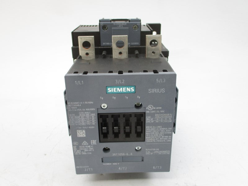 SIEMENS 3RT1056-6AF36 110-127V 185A NSMP