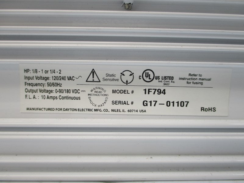 DAYTON 1F794 120/240VAC 10A NSMP