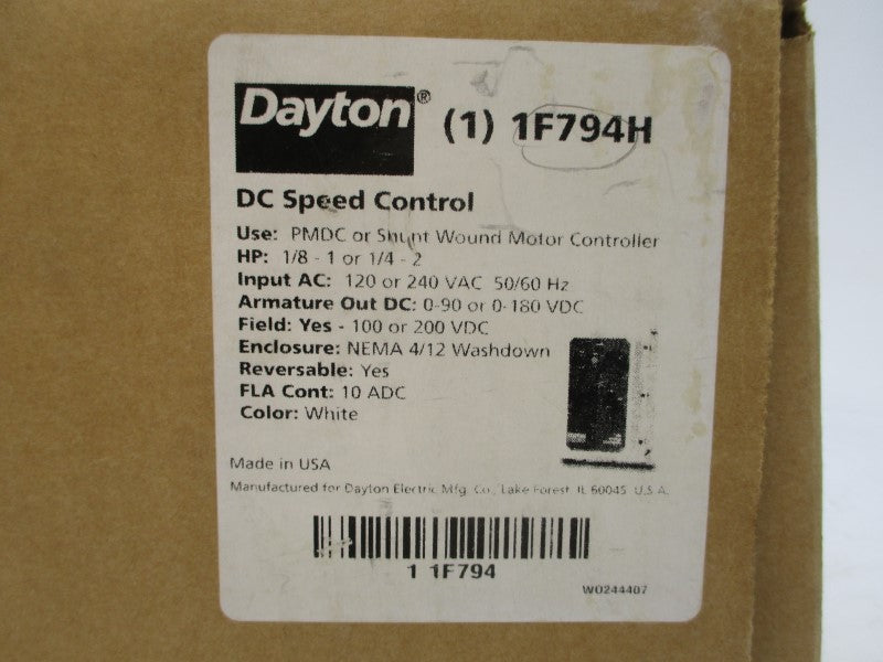 DAYTON 1F794 120/240VAC 10A NSMP