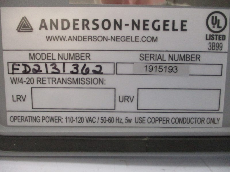 ANDERSON NEGELE FD2131362 110-120VAC NSNP