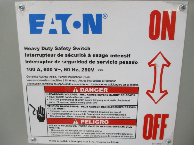 EATON DH363NRK 600VAC 100A NSNP