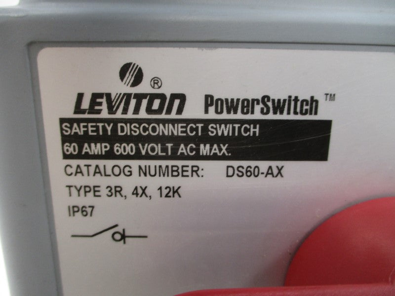 LEVITON DS60-AX 600VAC 60A UNMP