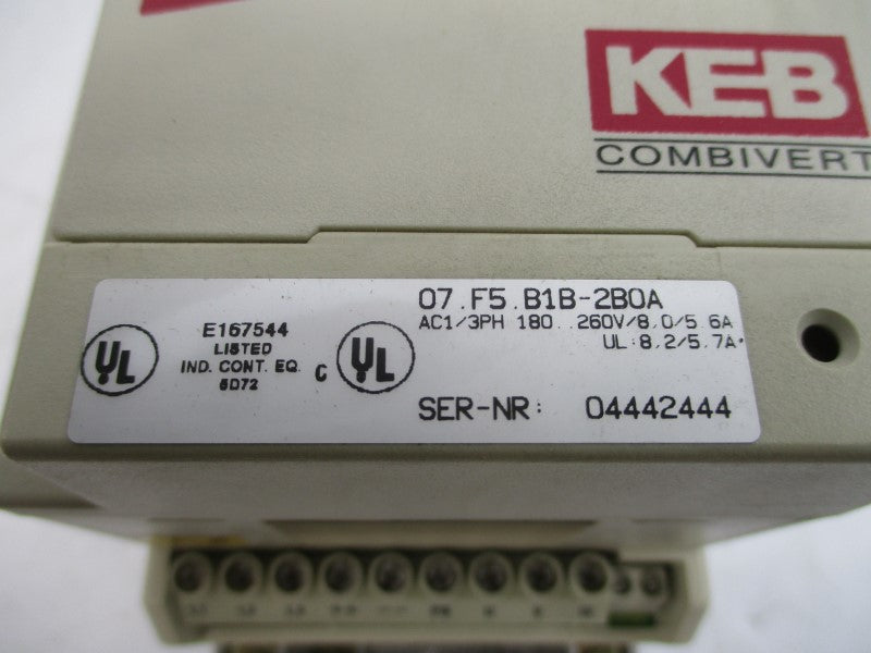 KEB 07.F5.B1B-2B0A 180-260VAC 8.0/5.6A NSMP