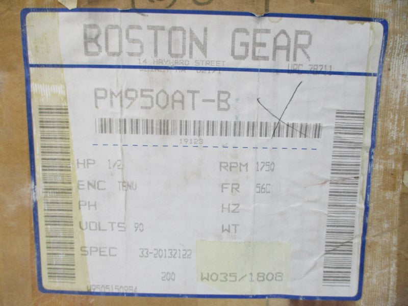 BOSTON GEAR PM950AT-B 33-2013Z122 90V 4.8A NSMP