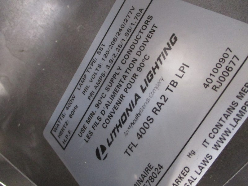 LITHONIA LIGHTING TFL400SRA2TBLPI 277V 3.9A NSMP