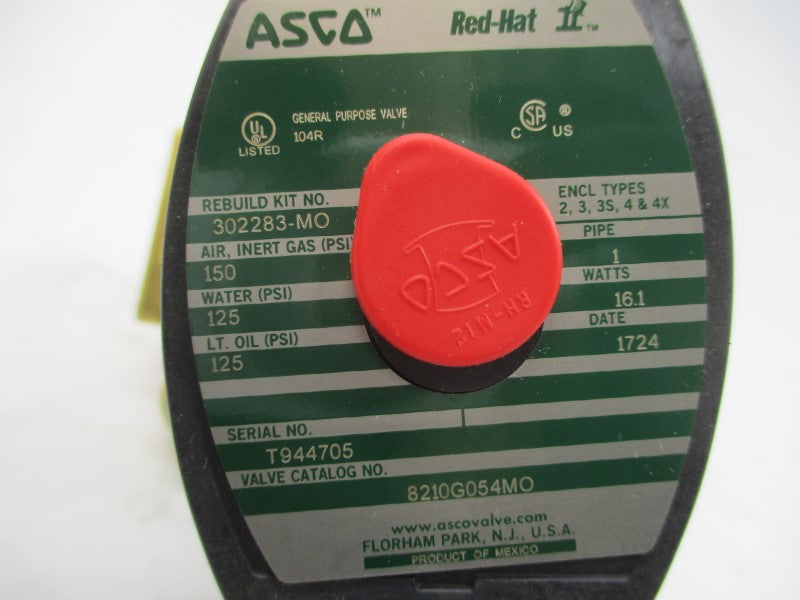 ASCO 8210G054MO 120V 125/150PSI 1" NSMP