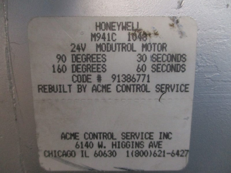 HONEYWELL M941C1048 24V .88A 30-60S UNMP