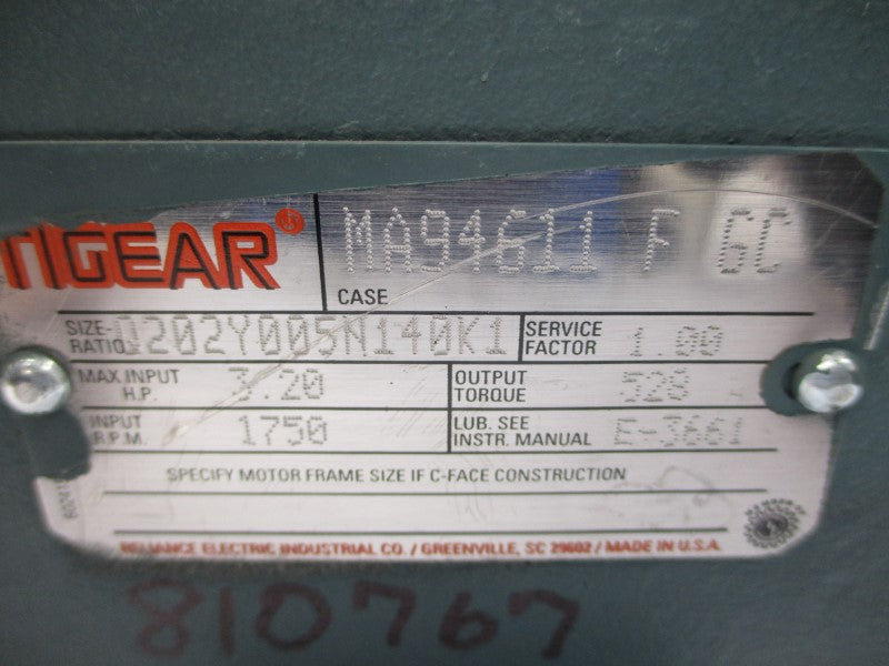 RELIANCE ELECTRIC Q202Y005N140K1 UNMP