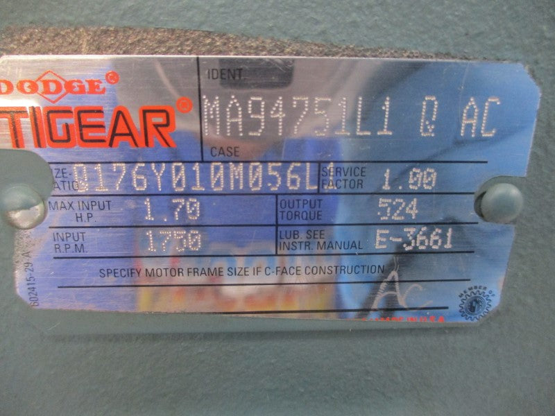 DODGE Q176Y010M056L1 MA94751L1 UNMP
