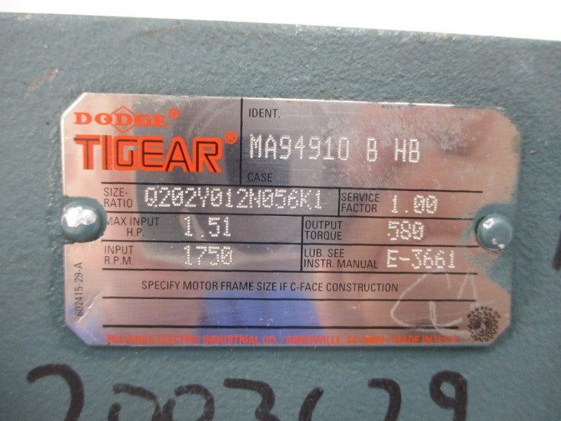 DODGE Q202Y012N056K1 MA94910 UNMP